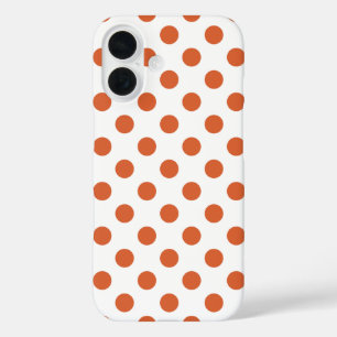 Orangenpolka-Punkte iPhone 16 Hülle