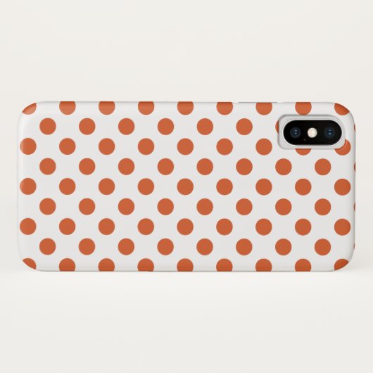 Orangenpolka-Punkte Case-Mate iPhone Hülle (Rückseite (Horizontal))