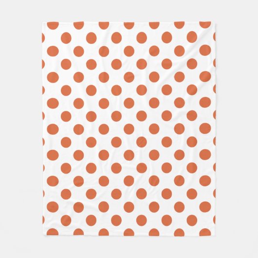 Orangenpolka-Punkte Fleecedecke (Vorderseite)