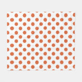 Orangenpolka-Punkte Fleecedecke (Vorderseite (Horizontal))