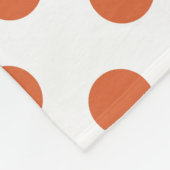 Orangenpolka-Punkte Fleecedecke (Ecke)