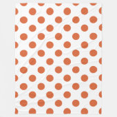 Orangenpolka-Punkte Fleecedecke (Vorderseite)