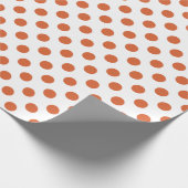Orangenpolka-Punkte Geschenkpapier (Ecke)