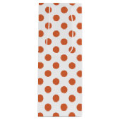 Orangenpolka-Punkte Geschenktüte Für Weinflaschen (Vorderseite)