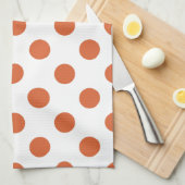 Orangenpolka-Punkte Handtuch (Viertel Falte)