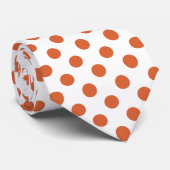 Orangenpolka-Punkte Krawatte (Gerollt)