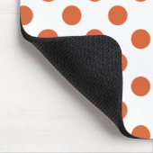 Orangenpolka-Punkte Mousepad (Ecke)