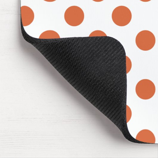 Orangenpolka-Punkte Mousepad (Ecke)