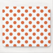 Orangenpolka-Punkte Mousepad (Vorne)