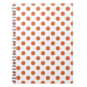 Orangenpolka-Punkte Notizblock