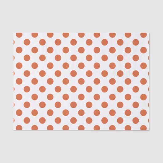 Orangenpolka-Punkte Seidenpapier (Vorderseite)