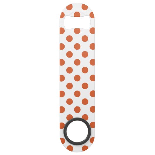 Orangenpolka-Punkte Speed Flaschenöffner (Vorderseite)