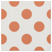Orangenpolka-Punkte Stoff (Nahaufnahme)