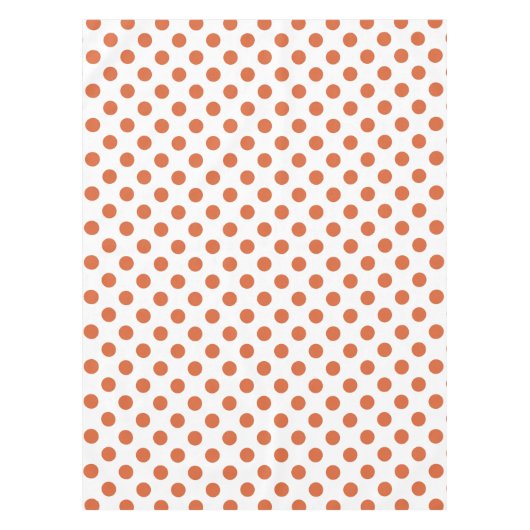 Orangenpolka-Punkte Tischdecke (Vorderseite)