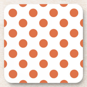 Orangenpolka-Punkte Untersetzer