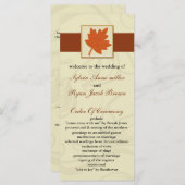 Orangenprogramm Hochzeit im Herbst Programm (Vorne/Hinten)