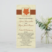 Orangenprogramm Hochzeit im Herbst Programm (Stehend Vorderseite)