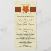 Orangenprogramm Hochzeit im Herbst Programm (Vorderseite)