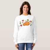 Orangenpumpen und Herbstleaves Sweatshirt (Vorne ganz)