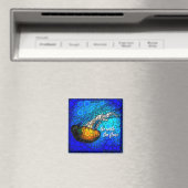 Orangenqualle Blauer Ozean geht mit Fluss Magnet (In Situ (Geschirrspüler))