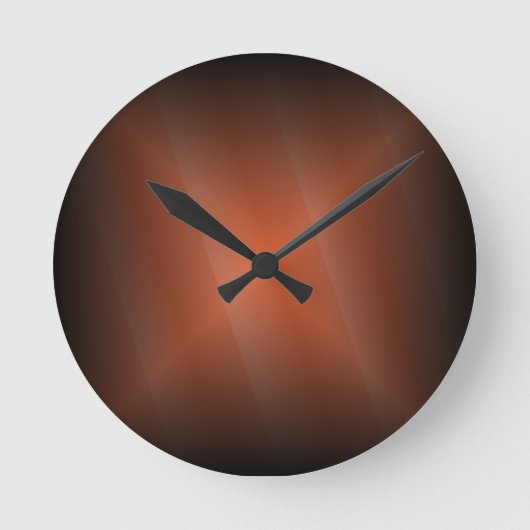 Orangenreflektion Runde Wanduhr (Vorderseite)
