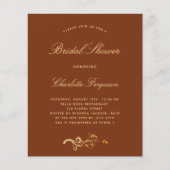 Orangenrusten Brautparty Einladung Flyer (Vorne)