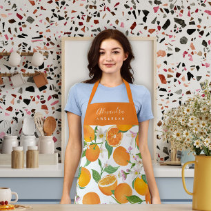 Orangens Citrus Schrift Name Heimkoch Schürze
