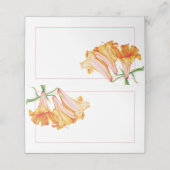 Orangensafarbene Platzkarten (Außenseite Aufgefaltet)