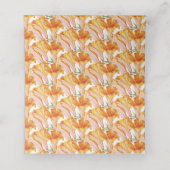 Orangensafarbene Platzkarten (Innenseite Aufgefaltet)