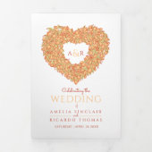 Orangensafarbene Tulpen - Einweihung Dreifach-gefaltete Programmkarte (Cover)