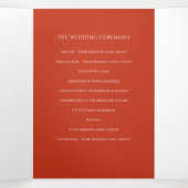 Orangensafarbene Tulpen - Einweihung Dreifach-gefaltete Programmkarte (Innenseite Mitte)