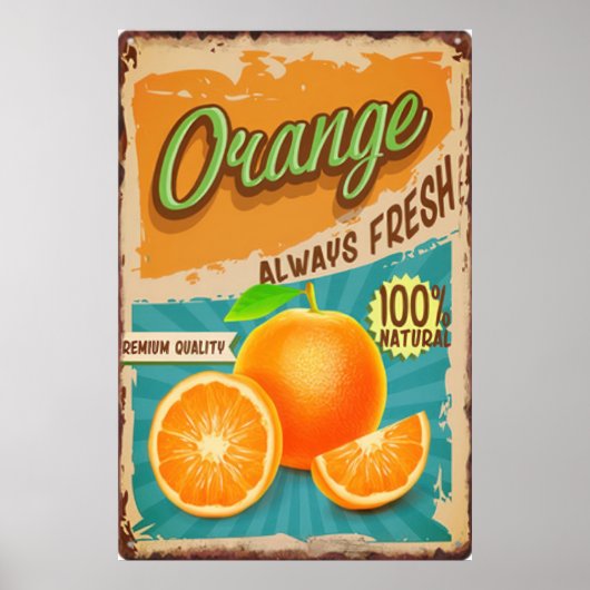 Orangensaft, frisch gepresst poster (Vorne)
