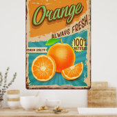 Orangensaft, frisch gepresst poster (Küche)