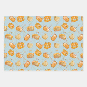Orangensaft Geschenkpapier Set