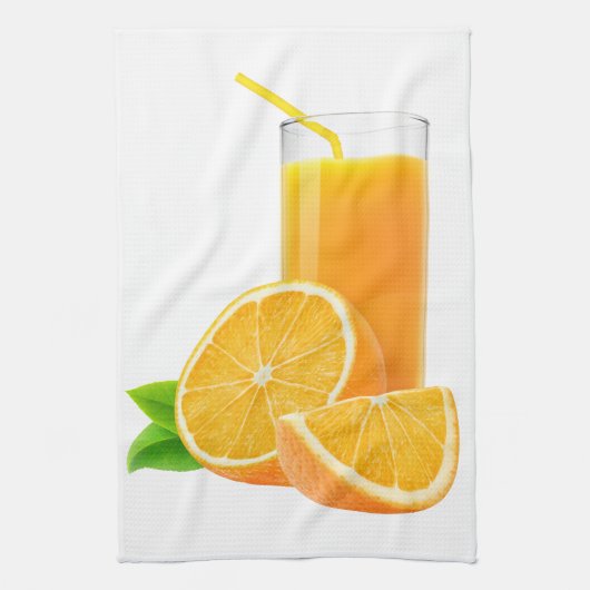Orangensaft Geschirrtuch (Vertikal)