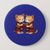 Orangensaft-Kätzchen lesen Burns-Nacht Button (Vorderseite)