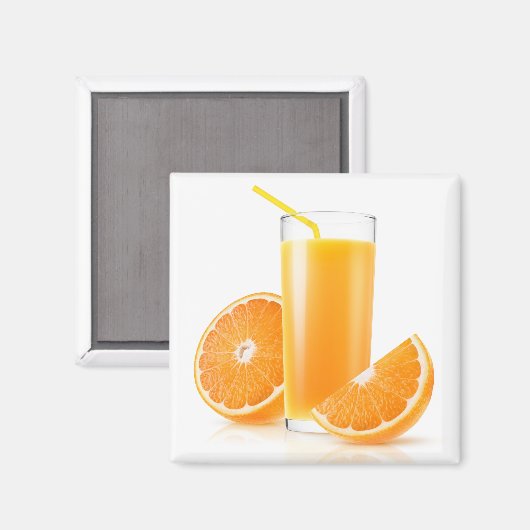 Orangensaft Magnet (Vorderseite/Rückseite)
