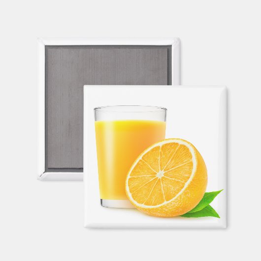 Orangensaft Magnet (Vorderseite/Rückseite)