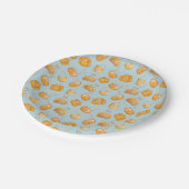 Orangensaft Pappteller (Schrägansicht)