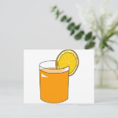 Orangensaft Postkarte (Stehend Vorderseite)