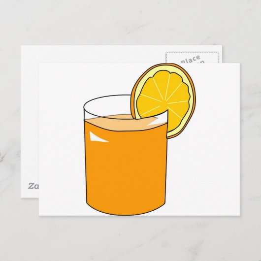 Orangensaft Postkarte (Vorne/Hinten)