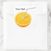 Orangensaft Quadratischer Aufkleber (Tasche)