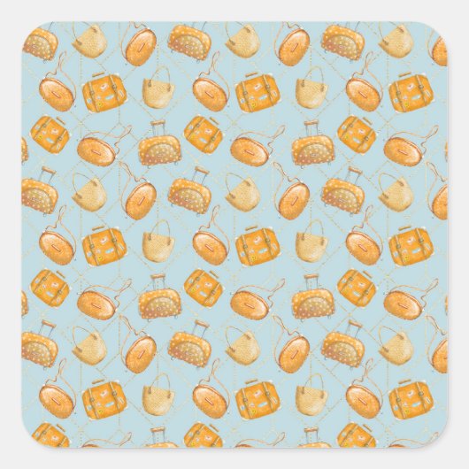 Orangensaft Quadratischer Aufkleber (Vorderseite)
