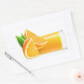 Orangensaft Rechteckiger Aufkleber (Umschlag)