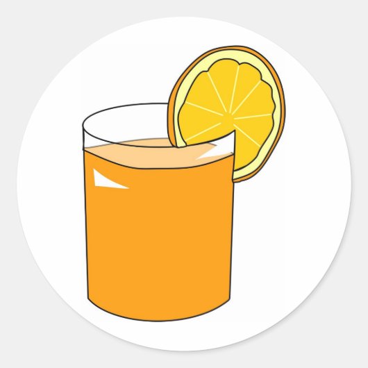 Orangensaft Runder Aufkleber (Vorderseite)