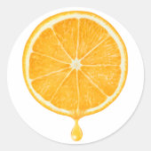 Orangensaft Runder Aufkleber (Vorderseite)