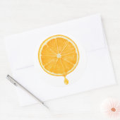 Orangensaft Runder Aufkleber (Umschlag)