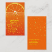 Orangensaft-saftige Tropfen Friuts Visitenkarte (Vorne/Hinten)