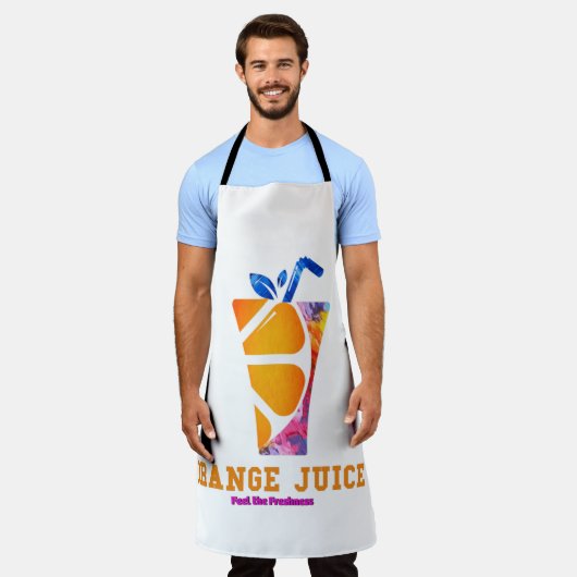 Orangensaft Schürze (Getragen)