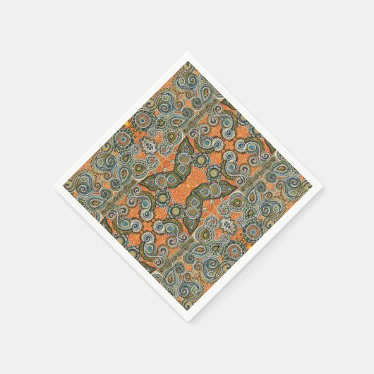 Orangensaft Serviette (Ecke)